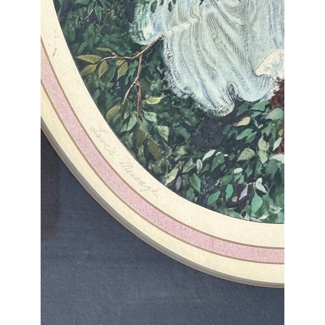 This lithograph titled "Lovers Message" (or Love’s Message) by French Art Deco artist Marcel Le Boulte, created circa the...