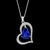 Gemstone 3 Carat Tanzanite and 2 Carat Diamond Heart Pendant/ Necklace 18 Karat Gold For Sale - Image 7 of 18