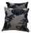 Contemporary Noire Flocked Throw Pillows as a Pair For Sale