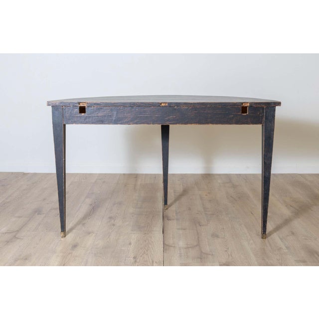 Pair of 19th Century Swedish Demi Lunes Circa 1800 For Sale - Image 9 of 9
