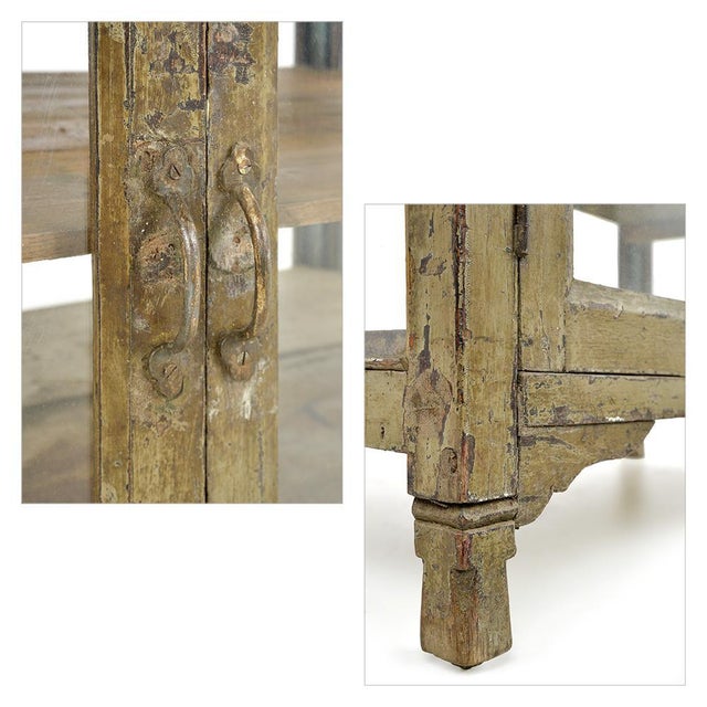 Brown Chest of Drawers in Patinated Solid Wood For Sale - Image 8 of 10