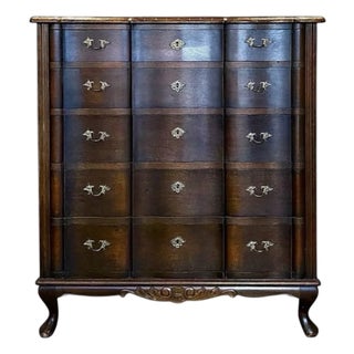 Danish Bow-Front Chest of Drawers, 1940s For Sale