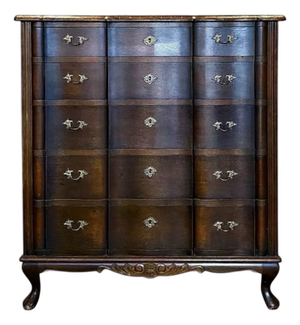 Danish Bow-Front Chest of Drawers, 1940s