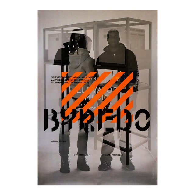 2024 French Bus Shelter Advertisement, Elevator Music by Virgilabloh & Ben Gorham/Redo, Copyright Carsten Roller 2004 For Sale