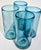 Blue Mediterranean Blue Blown Glass Tumblers- Set of Four For Sale - Image 8 of 11
