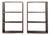 Bombay Company Campaign Style Shelf Pair Brass Trim Vintage Traditional For Sale