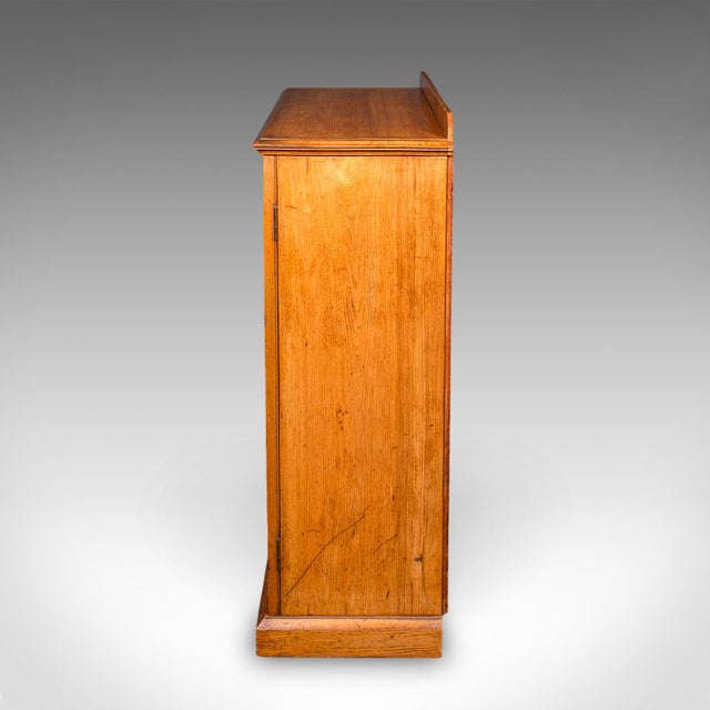 Wood Tall Antique Side Cabinet, English, Ash, Book Cupboard, Hall, Lounge, Victorian For Sale - Image 7 of 10