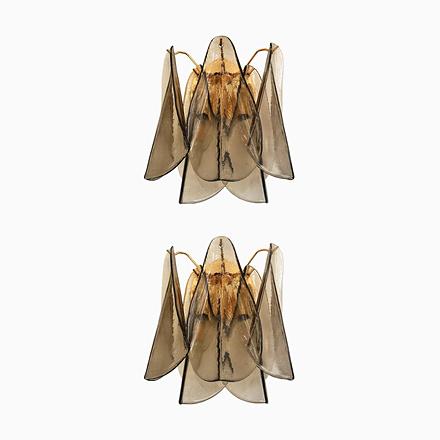 Modern Art Glass Rondini Wall Sconces in Smoked Fumè Murano Style by Simoeng, Set of 2 For Sale - Image 11 of 11