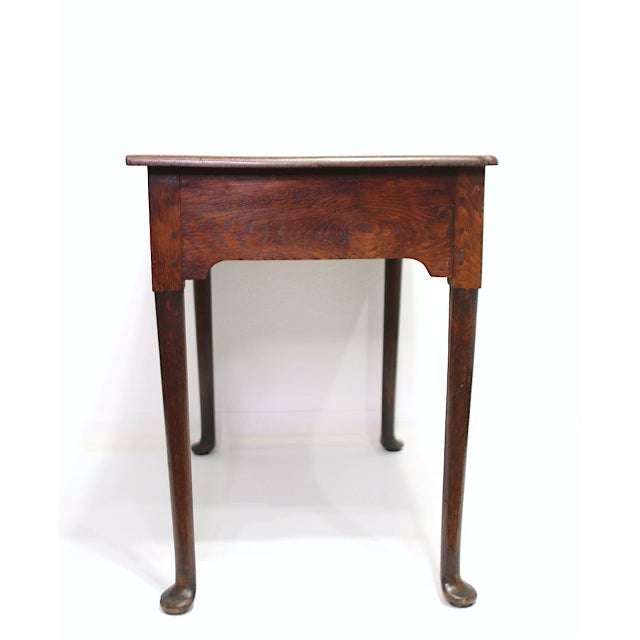 18th Century American Figured Oak Queen Anne Library Table or Desk