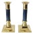 Vintage Gilded Brass Candlesticks, 1970s, Set of 2 For Sale