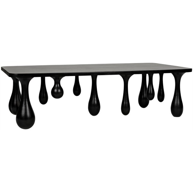 Wood NOIR Drop Coffee Table in Hand Rubbed Black For Sale - Image 7 of 13