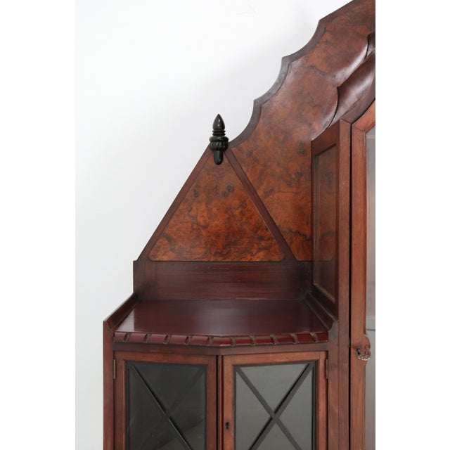 Dutch Art Deco Walnut and Burl Vitrine by Max Coini, 1920s For Sale - Image 12 of 15