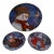 Vintage Snowman & Santa Cake Plate/Platter & Plates, Set of 3 For Sale