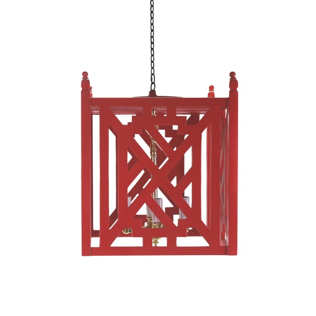 Art Deco Vintage Brighton Square Ceiling Hanging Lantern For Sale - Image 3 of 7
