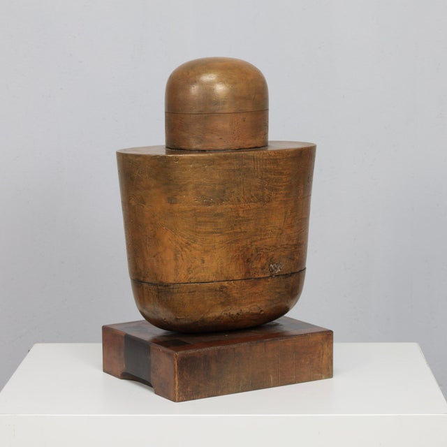 Annnet Gaaikema, Holy Grail Sculptural Form, 1980s, Wood For Sale - Image 3 of 9
