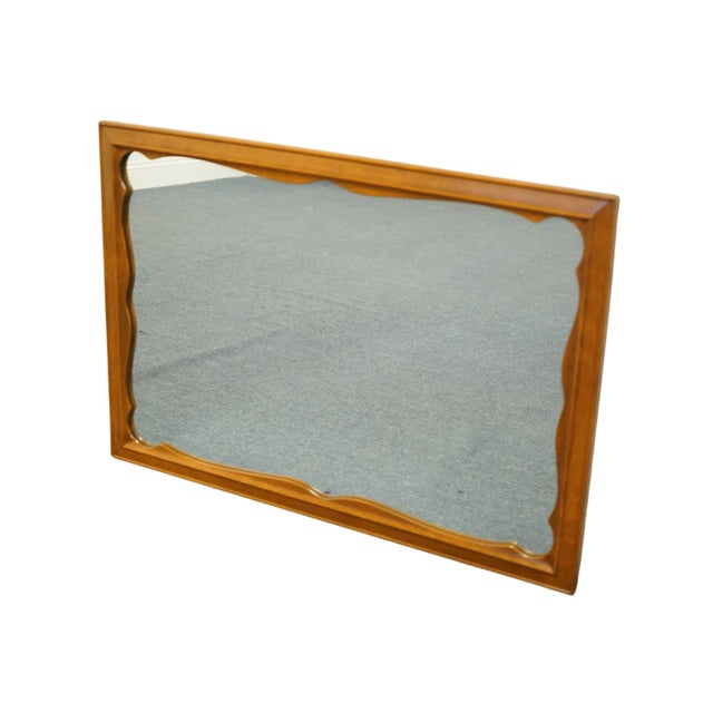 ETHAN ALLEN Heirloom Nutmeg Maple Colonial Early American 38" Scalloped Dresser / Wall Mirror 545 26.75" High 38.75" Wide...