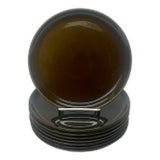 Deep Sienna Brown Side Plates by Russel Wright for Steubenville - Set of 8 For Sale