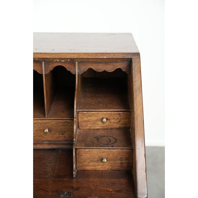 Antique English Oak Secretary, 18th Century For Sale - Image 11 of 16