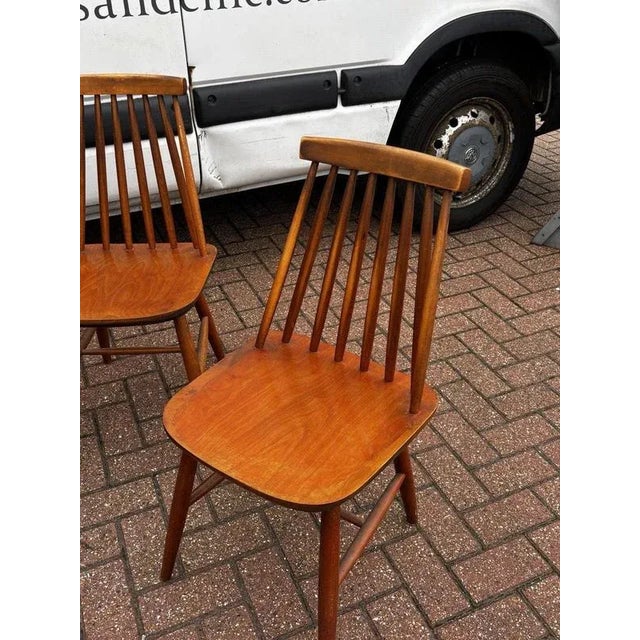Mid Century Dining Chairs 81 cms tall 41 cms wide Seat height 43 cms A used item so will have signs of use and wear, see pics