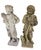 Pair of Vintage Weathered Cast Stone "Country Life" Garden Statues For Sale - Image 4 of 8