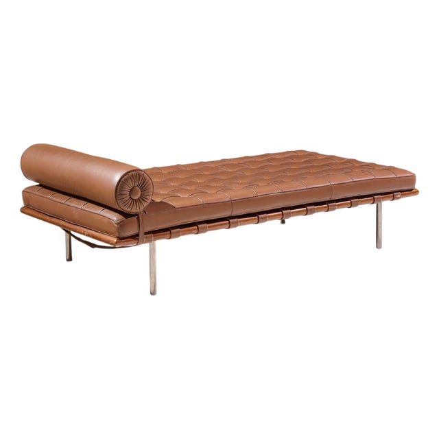 Mies Van Der Rohe for Knoll Mid Century Barcelona Daybed Chaise For Sale