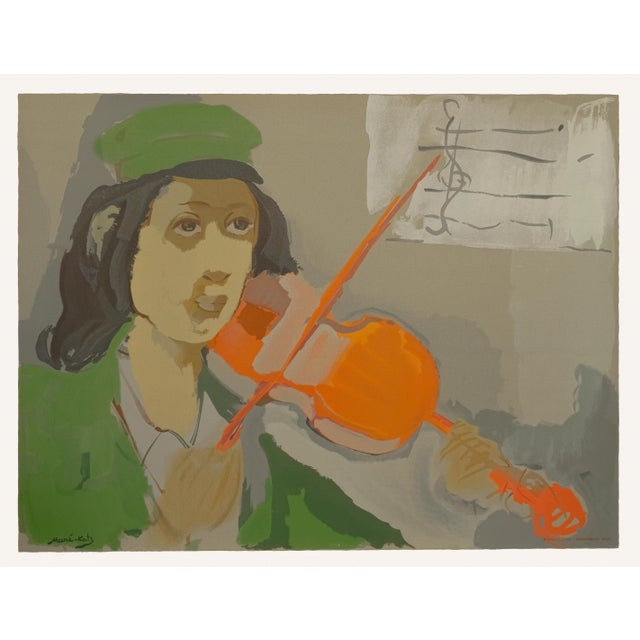 Large 1966 Emmanuel Mané-Katz Judaica Lithograph "Stempeniou Jeune" (Young Stempeniou) For Sale