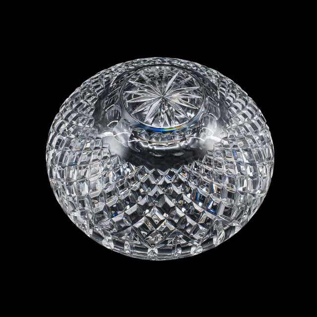Transparent Large Vintage Presentation Fruit Bowl, English, Cut Lead Crystal, Display Dish For Sale - Image 8 of 9