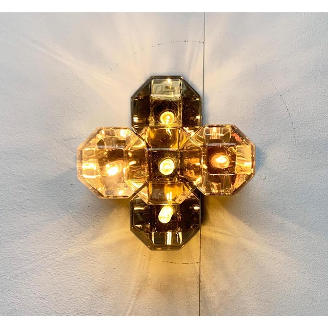 Vintage German Space Age Chrome & Glass Wall or Ceiling Lamp by Motoko Ishii for Staff, 1970s For Sale - Image 14 of 18