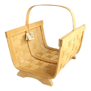 Vintage Peterboro Fireside Basket Made of Appalachian White Ash