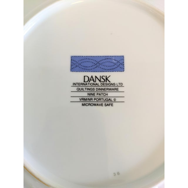 Vintage Dansk Quiltings Dinnerware Nine Patch Pattern Set 13 Pieces