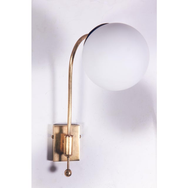 Brass Wall Lights in the style of Stilnovo, 1950s, Set of 4 For Sale - Image 11 of 17