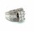 This diamond 14k white gold 3 row band engagement ring in size 6.5 exudes elegance and sophistication. The intricate...