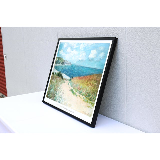 Wood Claude Monet Path in the Wheat Fields at Pourville Impressionist Artwork Print For Sale - Image 7 of 16