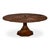 Art Deco Transitional Round Dining Table, Medium - Warm Brown Oak With Faceted Pedestal Base For Sale - Image 3 of 11