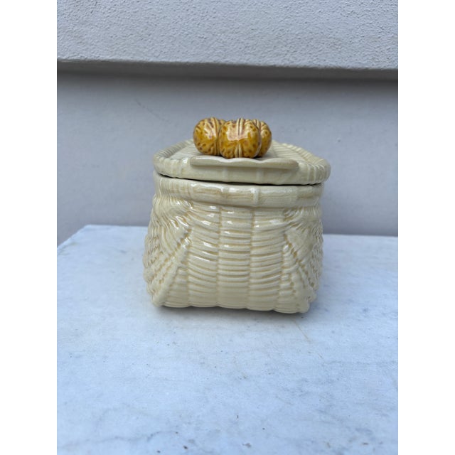 Mid-Century French Majolica Walnuts Tureen For Sale - Image 4 of 6