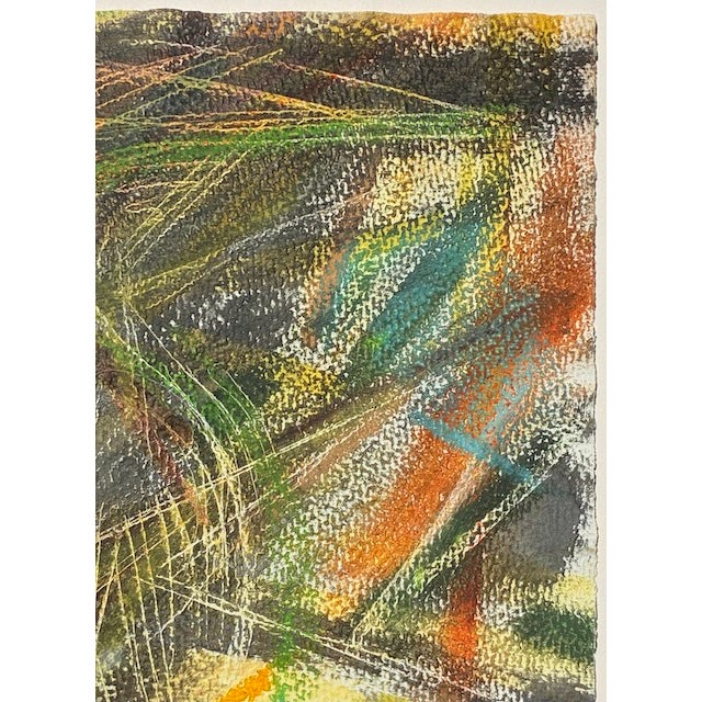 Mid 20th Century Nik Krevitsky (1914–1991) Tucson Modernist "Stitchery" Textile Pioneer Rare Abstract Expressionist Painting c.1966 For Sale - Image 5 of 9