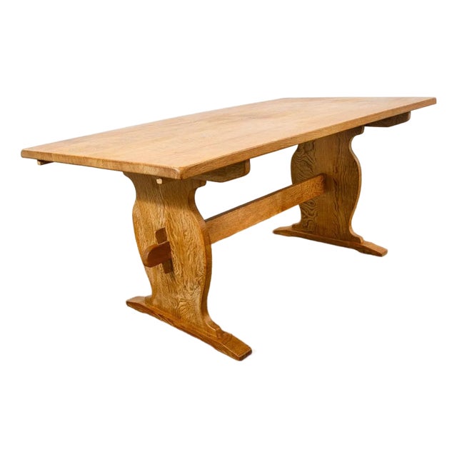 Mid 20th Century Danish Modern Dining Table Solid White Oak Attributed to Henning Kjaernulf Leaf X2 For Sale