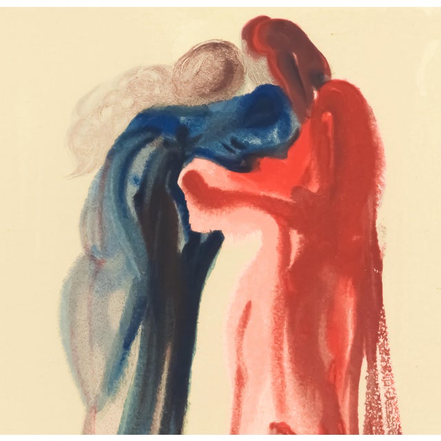 Salvador Dalí 1963 Dalí Divine Comedy Engraving Purgatoire Chant 29 "Dante Et Béatrice" (Dante Et Beatrice) For Sale - Image 4 of 9