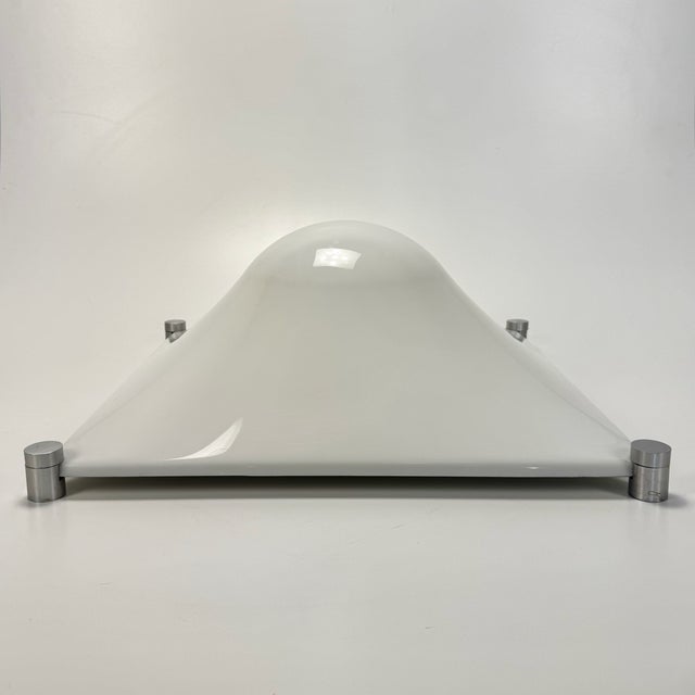 Silver Large Bolla Flush Mount Lamp from Martinelli Luce, Italy, 1970s For Sale - Image 8 of 11
