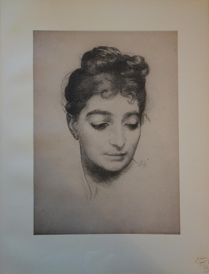 Félix Bracquemond, Portrait, 1897, Lithograph