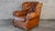 Restoration Hardware Churchill Cigar Leather Luxe Writer's Chair and Ottoman For Sale In Boston - Image 6 of 18