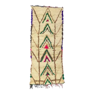 Late 20th Century Vintage Moroccan Azilal Rug, 02'08 X 06'05