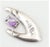 Sigi Pineda Mid 20th Century Mid-Century Modern Sigi Pineda Taxco, Mexico Sterling Silver & Amethyst Brooch For Sale - Image 4 of 6