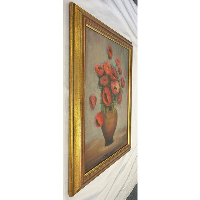 Original Framed Still Life Painting on Board 'Pretty Poppies' For Sale - Image 10 of 12