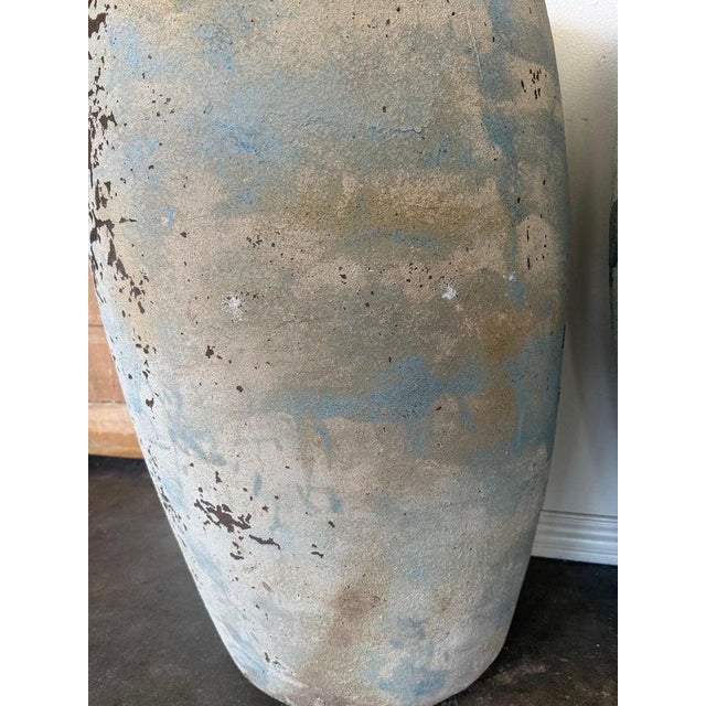 Pair of Monumental Atelier Vierkant Style Planters - Ocean Blue Patina For Sale - Image 11 of 11