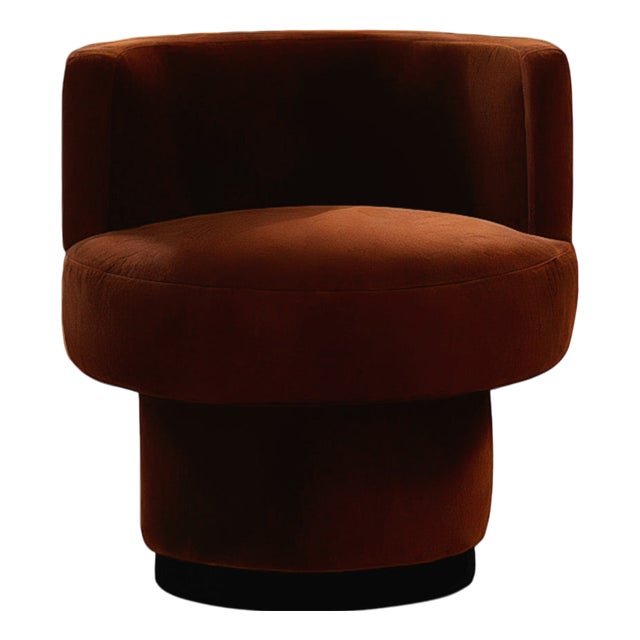Caos Accent Chair in Brown Velvet from Moanne For Sale