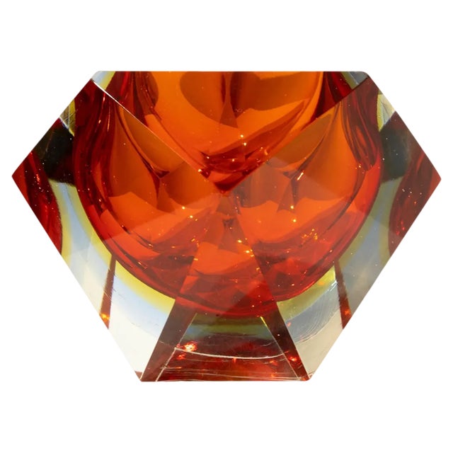 Small Red Hand-Crafted Murano Vase attributed to Flavio Poli, Italy, 1970s For Sale