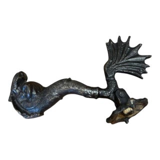 Vintage Cast Iron Nautical Sea Creature Door Knocker For Sale