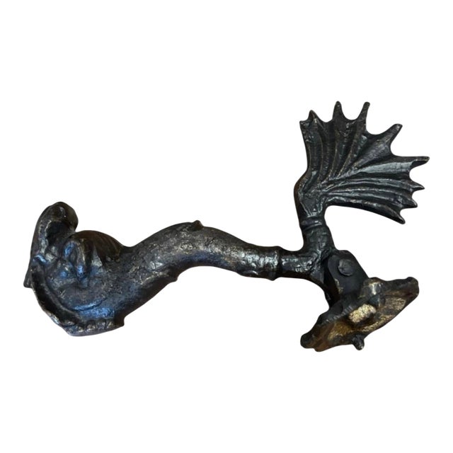 Vintage Cast Iron Nautical Sea Creature Door Knocker For Sale