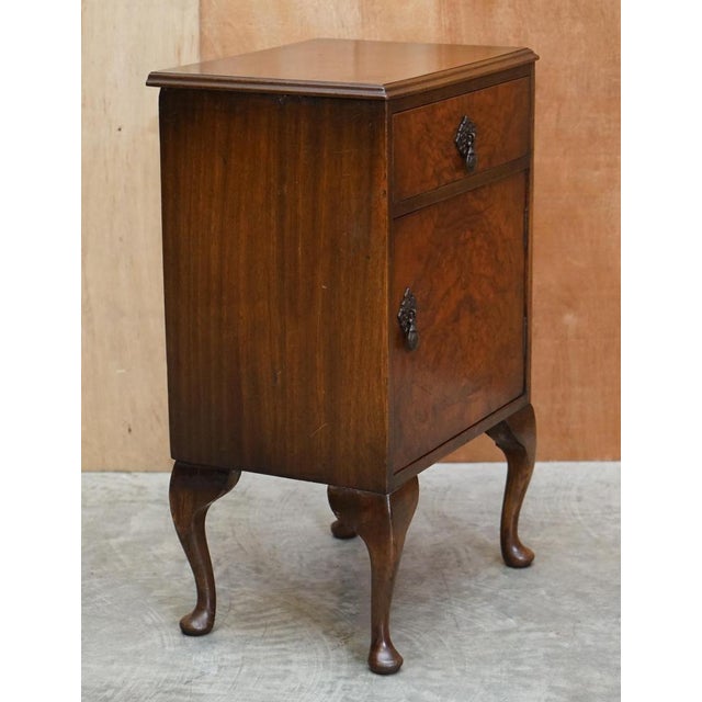 Burr Walnut Bedside or Side End Wine Table from Maple & Co For Sale - Image 15 of 16
